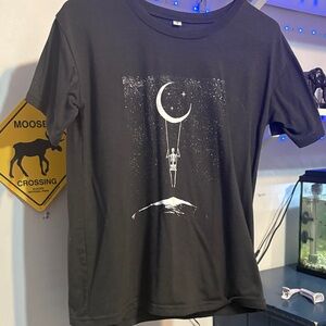 Black Graphic Short Sleeve Tee